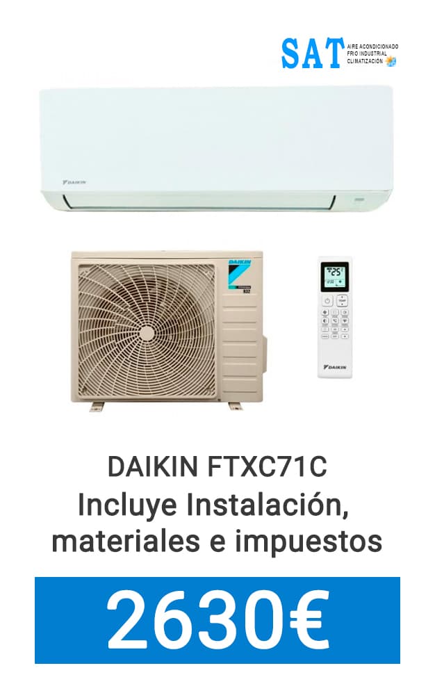 Oferta aire acondicionado Daikin FTXC71C
