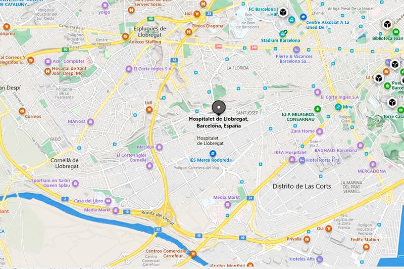 Mapa Hospitalet de Llobregat